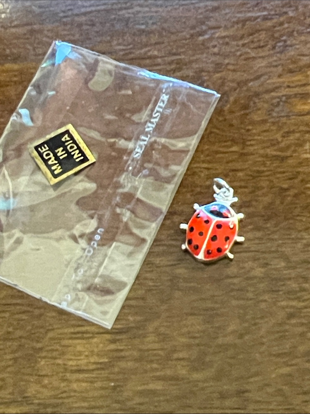Ladybug Charm Pendant - Red